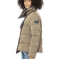 Beige Chic Oblique Buttoned Down Jacket
