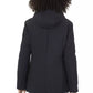 Chic Blue Short Down Jacket with Adjustable Hood