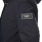 Chic Blue Short Down Jacket with Adjustable Hood