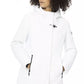 Sleek White Down Jacket with Adjustable Hood