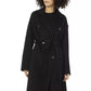 Chic Wool-Blend Trench with Monogram Accents