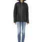 Elegant Short Down Jacket with Metal Monogram