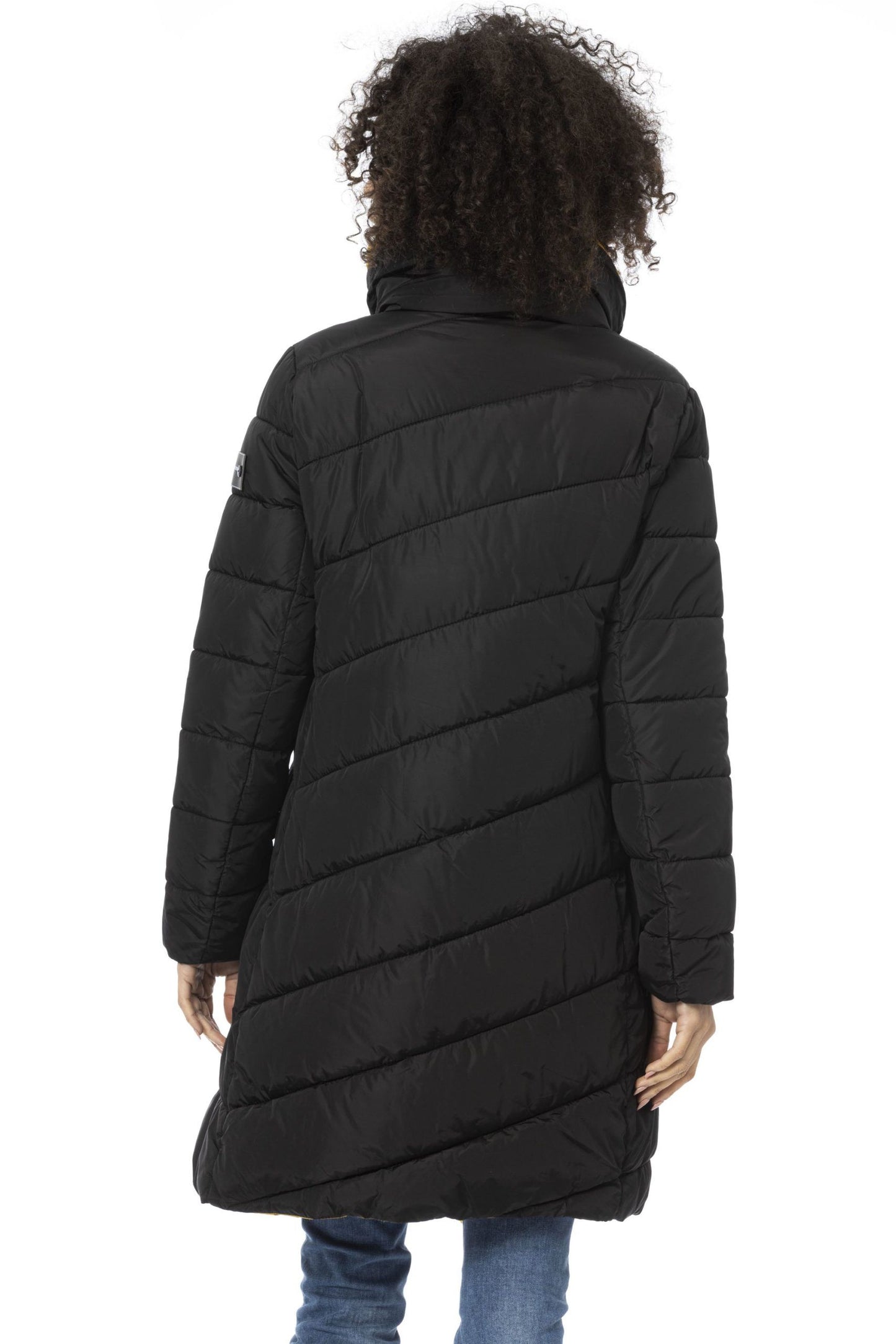 Elegant Oblique Closure Long Down Jacket