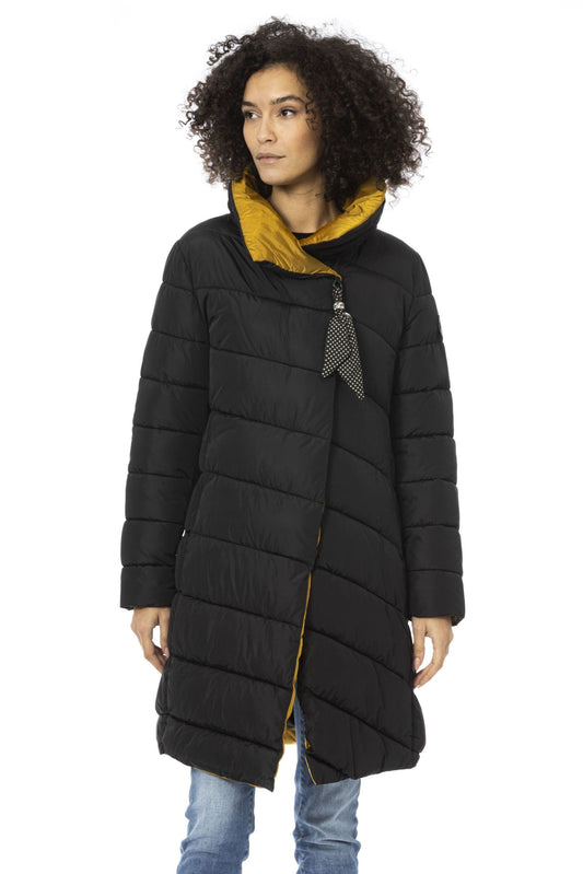 Elegant Oblique Closure Long Down Jacket