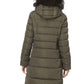 Chic Beige Down Jacket with Synthetic Fur Hood