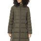 Chic Beige Down Jacket with Synthetic Fur Hood