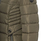 Chic Beige Down Jacket with Synthetic Fur Hood