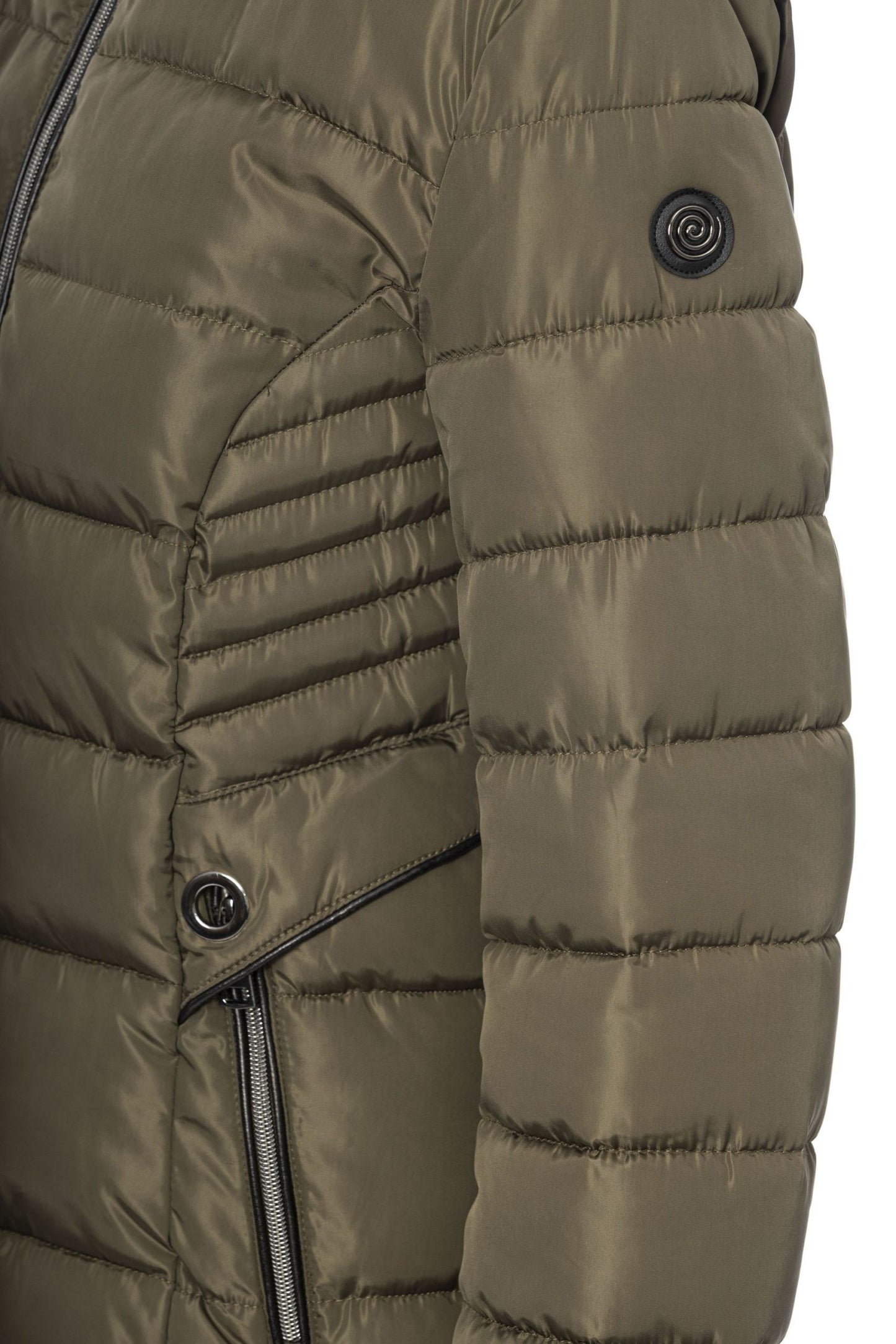 Chic Beige Down Jacket with Synthetic Fur Hood