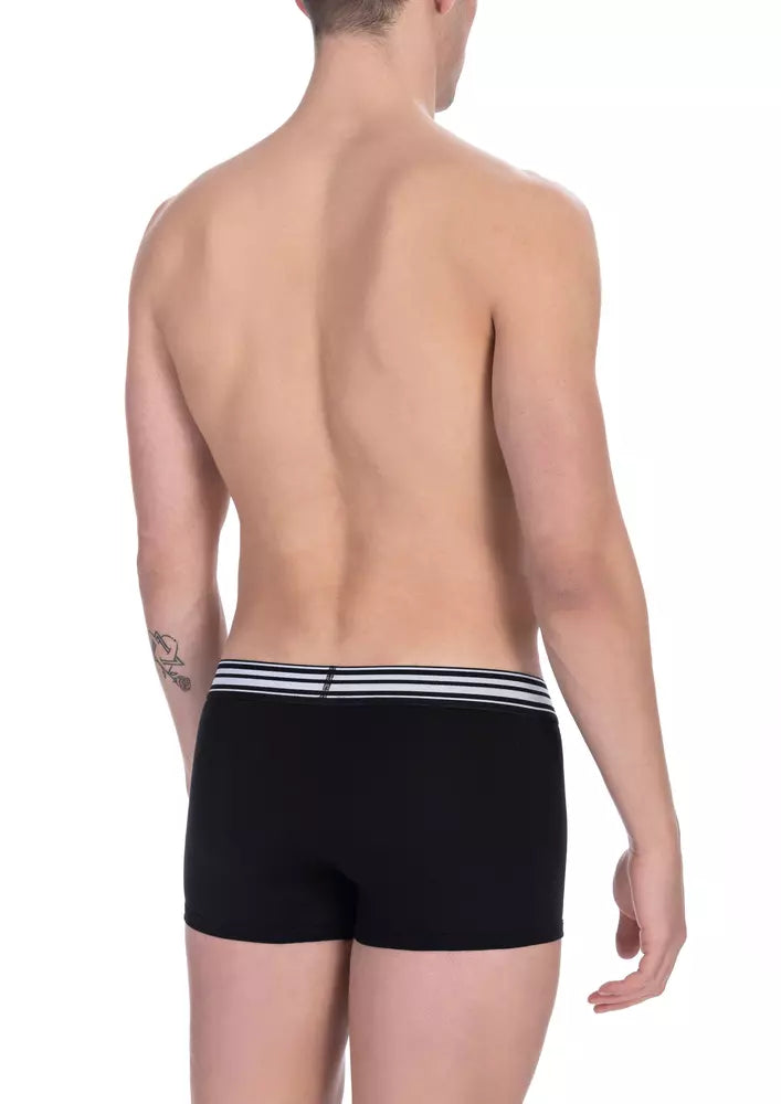 Sleek Black Cotton Trunks Duo