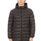 Sleek Green Down Jacket with Hood