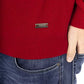 Elevated Elegance Crewneck Sweater in Red