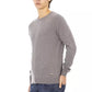 Elegant Gray Monogram Crewneck Sweater