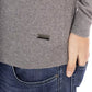 Elegant Gray Monogram Crewneck Sweater