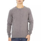 Elegant Gray Monogram Crewneck Sweater