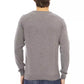 Elegant Gray Monogram Crewneck Sweater