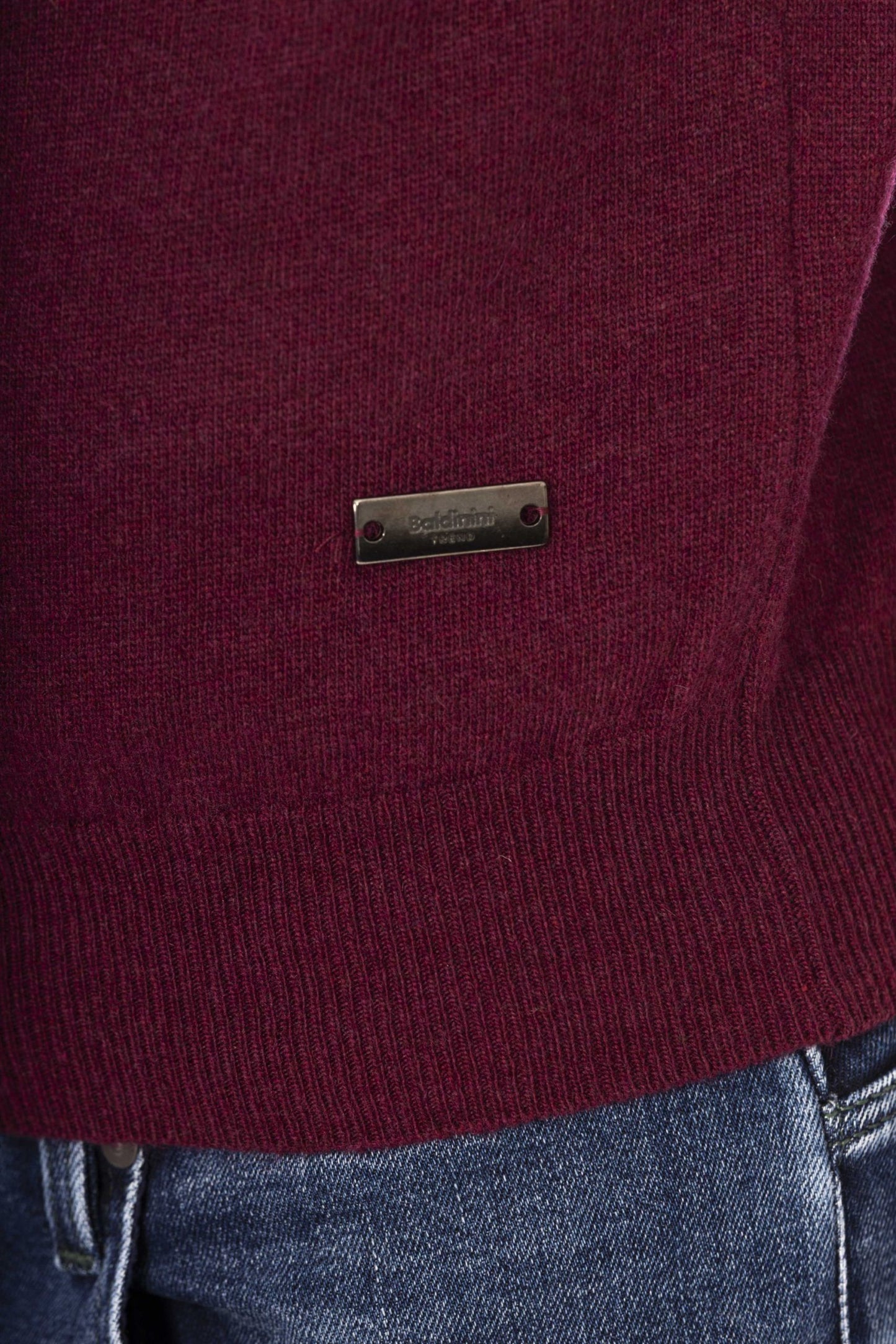 Elegant Burgundy Crewneck Sweater