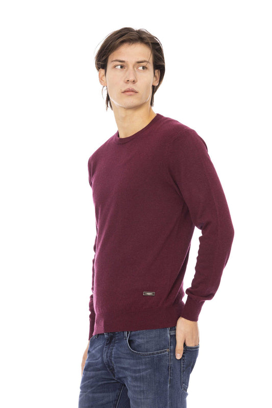 Elegant Burgundy Crewneck Sweater