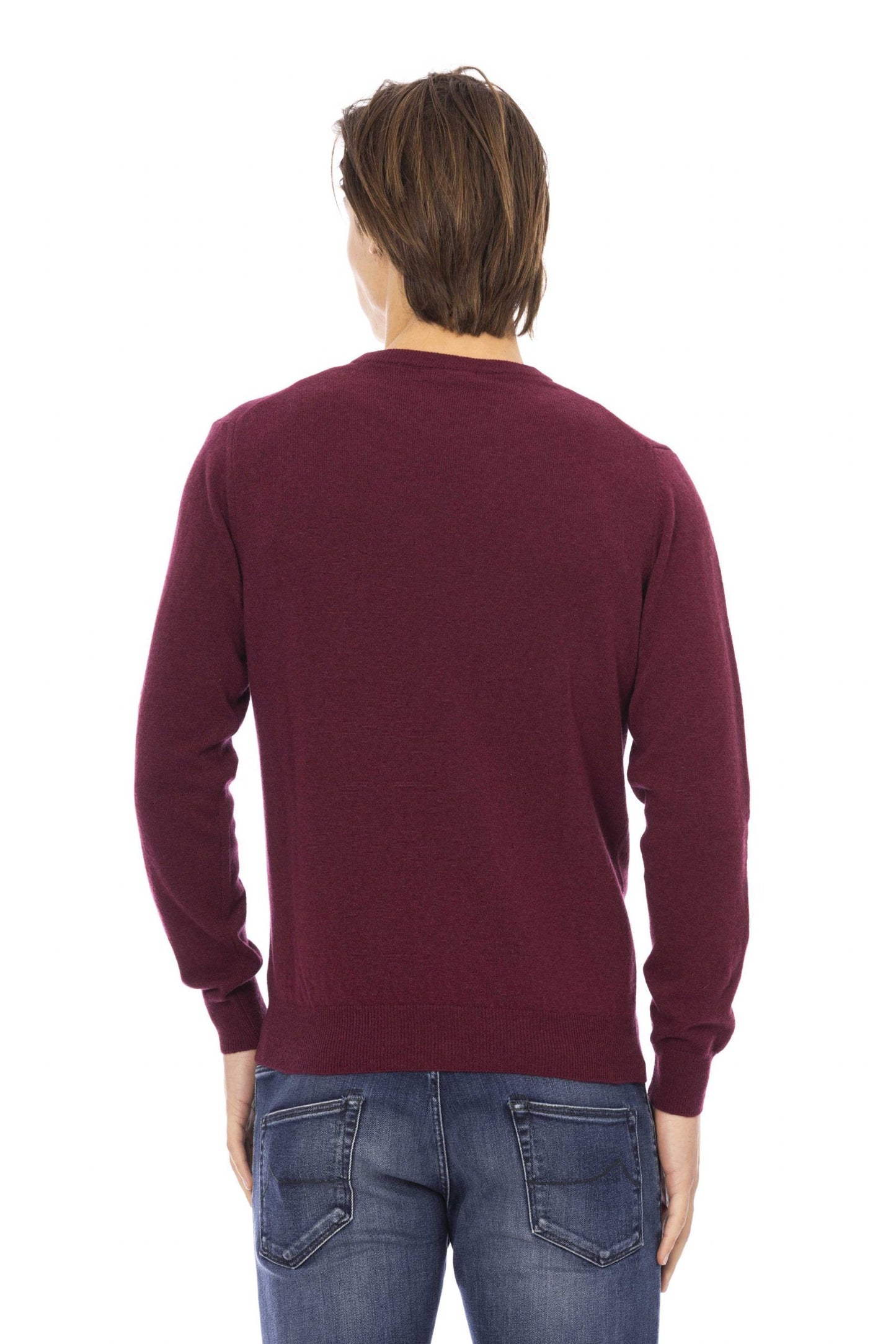 Elegant Burgundy Crewneck Sweater