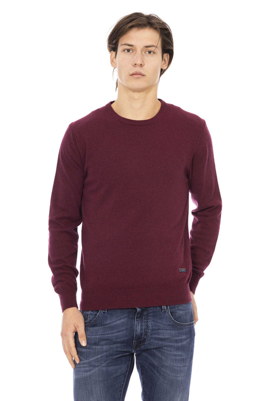 Elegant Burgundy Crewneck Sweater