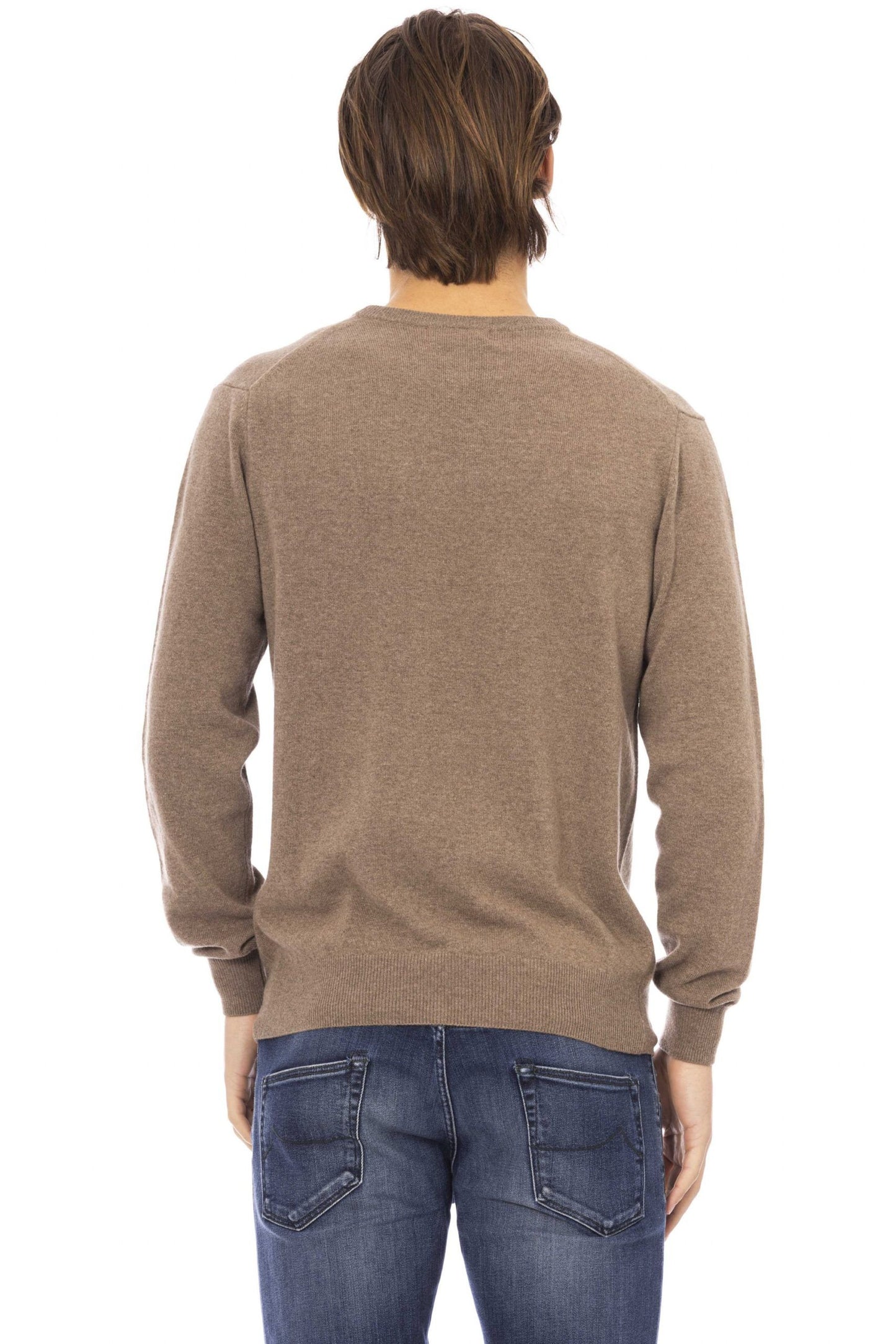 Elegant Beige Crewneck Sweater