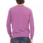 Elegant Purple Wool-Blend Crewneck Sweater