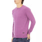 Elegant Purple Wool-Blend Crewneck Sweater