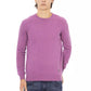 Elegant Purple Wool-Blend Crewneck Sweater