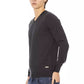 Sophisticated V-Neck Metallic Monogram Sweater