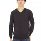 Sophisticated V-Neck Metallic Monogram Sweater