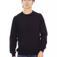 Elegant Crewneck Blue Sweater - 100% Fabric