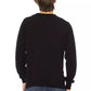 Sleek Black Monogrammed Crewneck Sweater