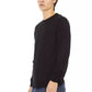 Sleek Black Monogrammed Crewneck Sweater