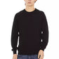 Sleek Black Monogrammed Crewneck Sweater