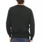 Elegant Green Crewneck Monogram Sweater