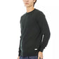 Elegant Green Crewneck Monogram Sweater