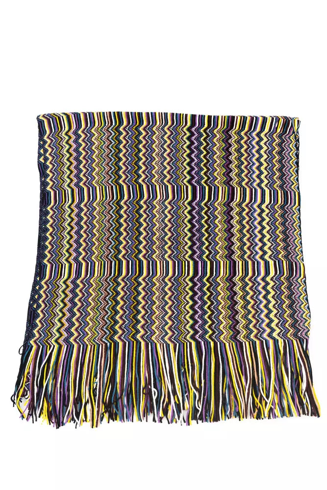 Geometric Fantasy Fringed Scarf