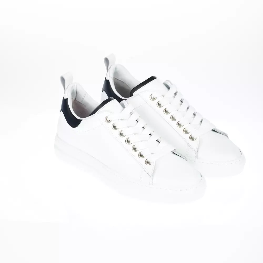 Chic Monocolor Leather Sneakers For Men