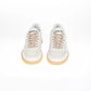 Elegant Two-Tone Leather Lace-Up Sneakers