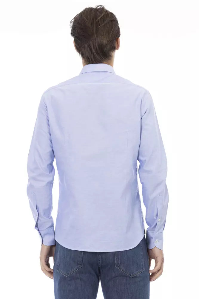 Elegant Light Blue Cotton Shirt