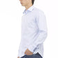 Elegant Slim Fit Light Blue Cotton Shirt