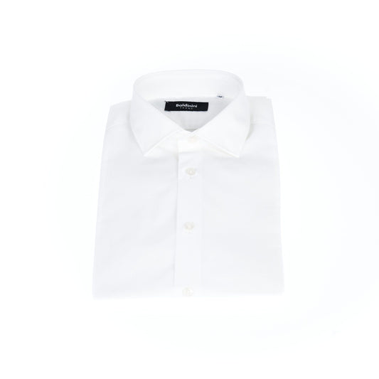 Elegant White Slim Fit Italian Shirt