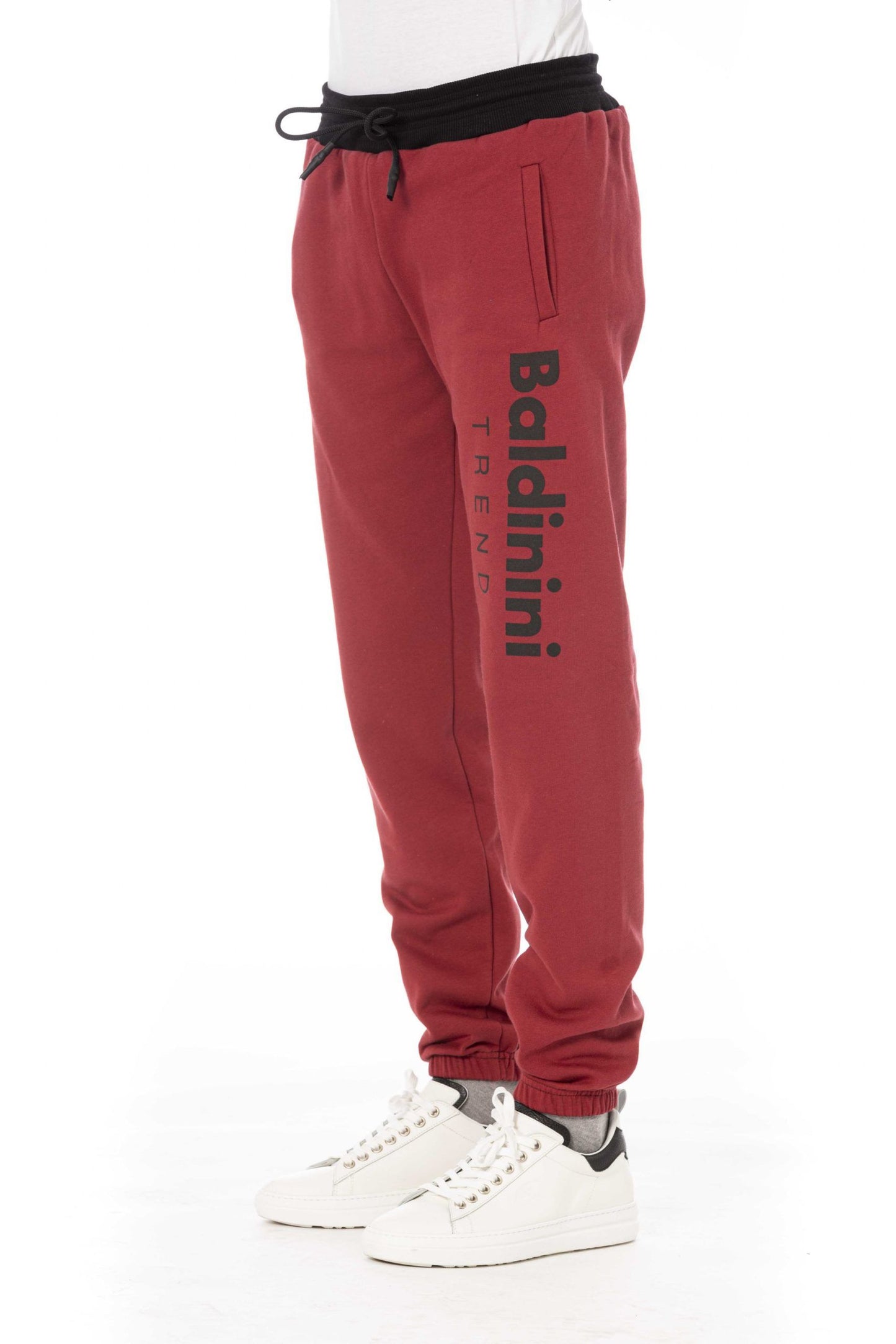 Elegant Red Fleece Sport Pants