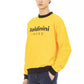 Radiant Yellow Cotton Hoodie with Logo Accent