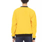 Radiant Yellow Cotton Hoodie with Logo Accent