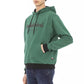 Elegant Green Fleece Hoodie with Front Logo