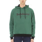 Elegant Green Fleece Hoodie with Front Logo