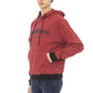 Chic Red Fleece Hoodie with Front Logo