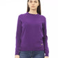 Crewneck Wool-Cashmere Blend Purple Sweater