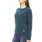 Elegant Crewneck Wool-Cashmere Sweater in Green