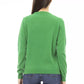Elegant Green Wool-Cashmere Crewneck Sweater